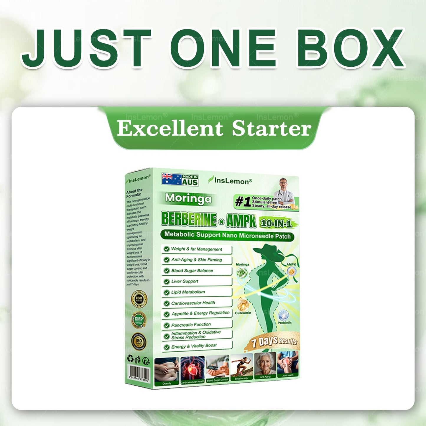 𝐈𝐧𝐬𝐋𝐞𝐦𝐨𝐧® 𝗠𝗼𝗿𝗶𝗻𝗴𝗮 × 𝗕𝗲𝗿𝗯𝗲𝗿𝗶𝗻𝗲 × 𝗔𝗠𝗣𝗞 𝟭𝟬-𝗶𝗻-𝟭 𝗠𝗲𝘁𝗮𝗯𝗼𝗹𝗶𝗰 𝗡𝗮𝗻𝗼 𝗣𝗮𝘁𝗰𝗵 (𝐎𝐧𝐜𝐞 𝐝𝐚𝐢𝐥𝐲, 𝐯𝐢𝐬𝐢𝐛𝐥𝐞 𝐫𝐞𝐬𝐮𝐥𝐭𝐬 𝐢𝐧 𝟕 𝐝𝐚𝐲𝐬) ✅ Supports weight, 🅛🅞🅞🅢🅔 🅢🅚🅘🅝, sleep & joints 🌟